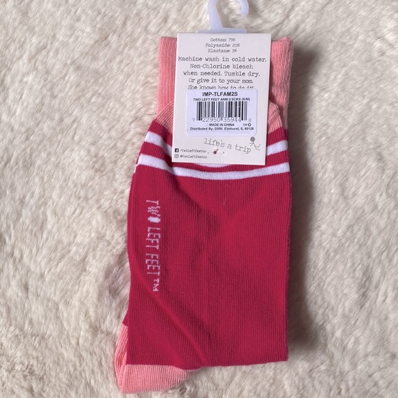 NWT. Two Left Feet Sock Co Socks “Rose All Day” Size Small. - Picture 2 of 2